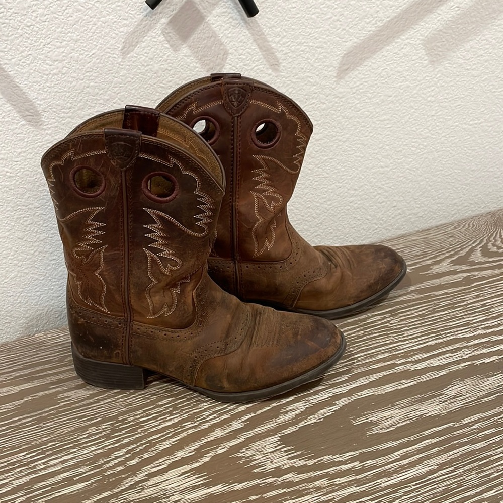 Ariat Leather Western Boots - Size 3